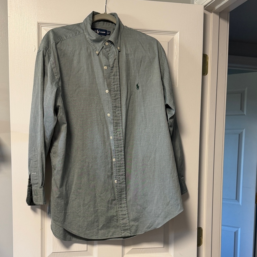 Ralph Lauren Men's Gray Button Down Shirt